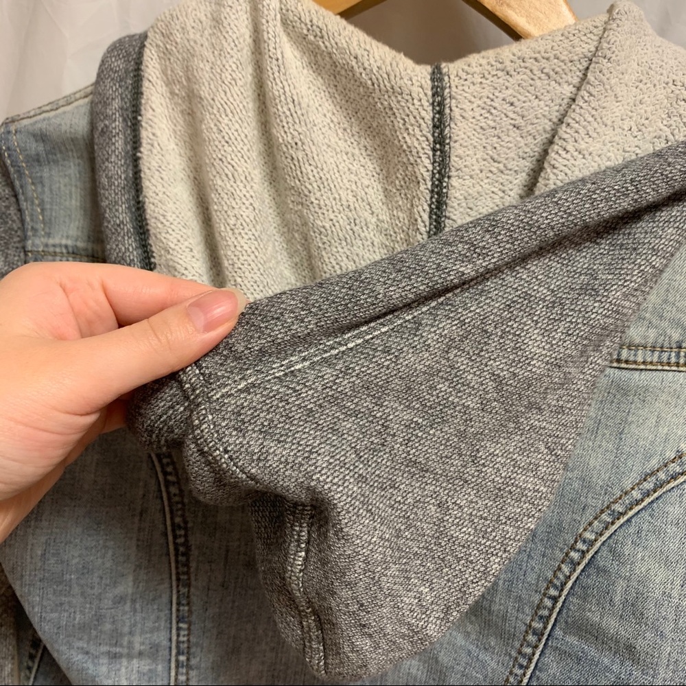 Bootlegger Denim Jacket Sweater Hoodie Small - Picture 3 of 11